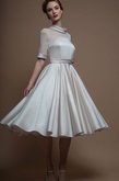 Abito da Sposa con Mezze Maniche Lupetto Vintage Formale E Informale con Bottone