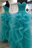 Abito da Ballo Cuore Ball Gown in Organza Senza Maniche A Terra