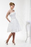 Abito da Sposa A-Line Naturale in Pizzo con Piega Cuore