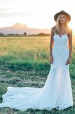 Abito da Sposa in Pizzo Cerniera Conotta Sensuale Elegante