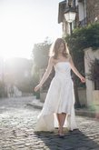 Abito da Sposa con Perline Formale E Informale in Pizzo A-Line Senza Maniche