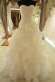 Abito da Sposa Cuore in Organza Senza Maniche Ball Gown Naturale