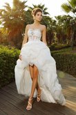 Abito da Sposa Cuore in Organza Principessa A-Line Senza Maniche