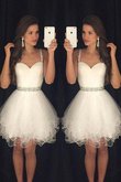 Abito Homecoming A-Line Principessa Senza Maniche in Tulle Cuore