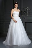 Abito da Sposa Senza Maniche Coda A Strascico Corto Ball Gown Cerniera Cuore