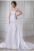 Abito da Sposa con Applique A-Line Senza Strap Senza Maniche con Perline