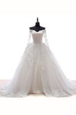 Abito da Sposa con Applique in Tulle in Pizzo Cuore in Pizzo