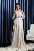 Abito Mamma Sposa Senza Maniche Principessa in Chiffon Cerniera A-Line