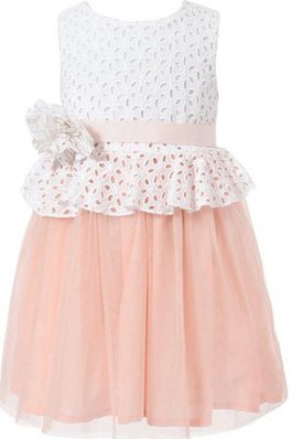 Abito da Cerimonia Bambini Senza Maniche in Tulle A-Line Tondo