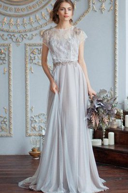 Abito da Sposa A Terra Cappellino in Pizzo in Tulle Formale E Informale