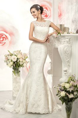 Abito da Sposa Tubino con Applique in Pizzo con Fusciacca con Bottone