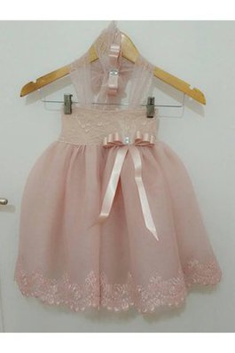 Abito da Cerimonia Bambini Alla Caviglia con Applique con Increspature Ball Gown Anello