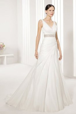 Abito da Sposa V-Scollo Moderno All Aperto Naturale Asimmetrici