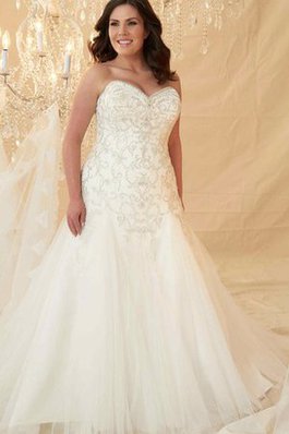 Abito da Sposa Grande Cuore Senza Spalline Elegante in Pizzo