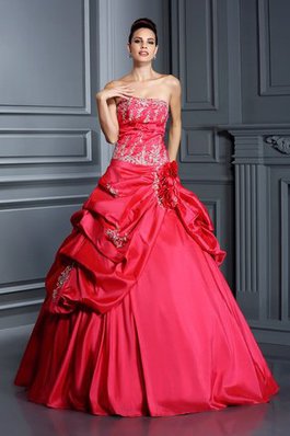 Abito Quinceanera Allacciato Senza Strap Lunghi Ball Gown Alta Vita