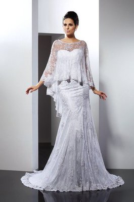 Abito da Sposa con Applique Alta Vita Sirena Senza Maniche Lunghi