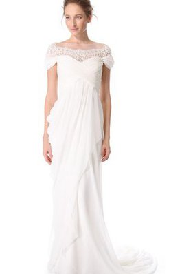 Abito da Sposa Fuori dalla spalla Semplice Taglia Forte in Pizzo in Chiffon