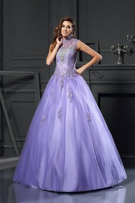 Abito Quinceanera Senza Maniche A Terra Ball Gown Lupetto Lungo