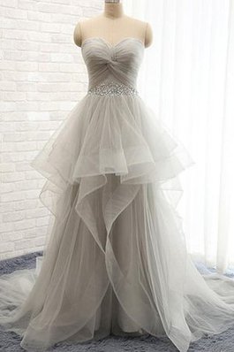 Abito da Sposa A-Line in Tulle Cuore Elegante Moda