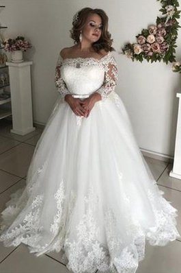 Abito da sposa convenzionale divino oversize a chiesa spazzola treno con ricamo