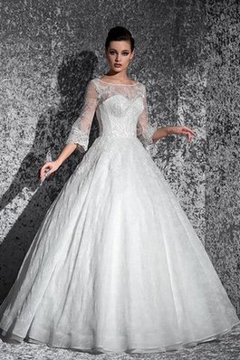 Abito da Sposa Coda A Strascico Corto con Applique Lunghi Vintage Ball Gown