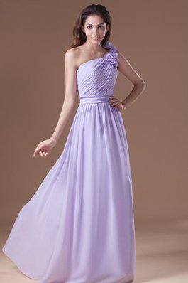 Abito da Damigella con Nastro con Fusciacca in Chiffon Elegante Monospalla