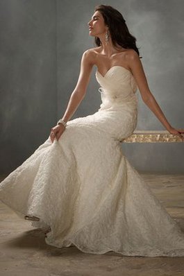 Abito da Sposa in Chiffon con Nastro con Fiocco Cuore con Fusciacca