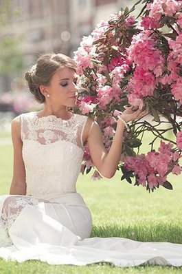 Abito da sposa lusso senza maniche romantico a-line divino con perline