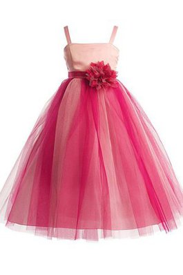 Abito da Cerimonia Bambini Cerniera Alla Caviglia con Fiocco Impero Ball Gown