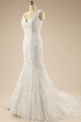 Abito da Sposa Coda A Strascico Corto All Aperto in Pizzo Oscillare Sexy