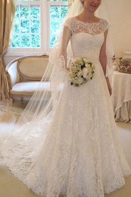 Abito da sposa lusso pudica cerniera con manica corte carino naturale