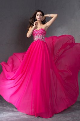 Abito da Sera Principessa Lungo con Perline in Chiffon A-Line