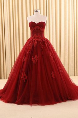 Abito Quinceanera Cerniera in Pizzo Allacciato Ball Gown con Perline