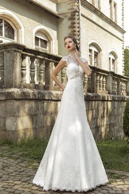 Abito da Sposa con Applique Naturale Medievale con Cristino tradizionale