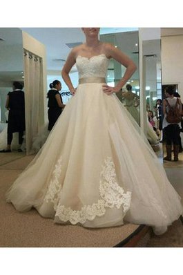 Abito da Sposa Cerniera Cuore Classico con Increspature Sexy