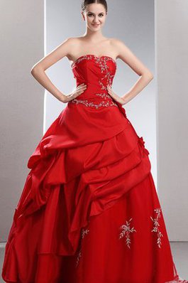 Abito dal Dolce Sedici con Perline Ball Gown con Seghettato in Taffeta A-Line