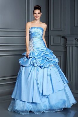 Abito Quinceanera Cuore Ball Gown Senza Maniche in Organza Allacciato