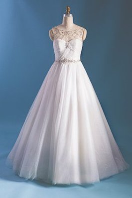 Abito da Sposa Senza Maniche Convenzionale A-Line Cinghia in rilievo All Aperto