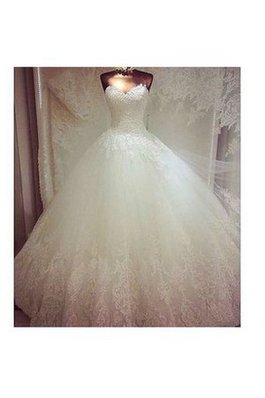 Abito da Sposa Lusso in Pizzo con Applique Ball Gown in Pizzo