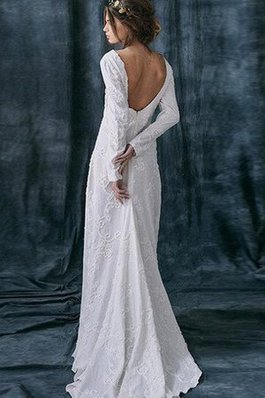 Abito da Sposa Tubino Vintage Profondo V-scollo Barchetta decorato