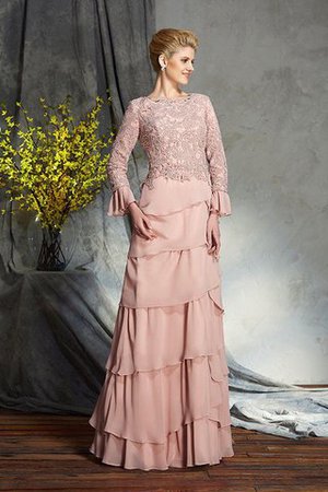 Abito Mamma Sposa in Chiffon Lunghi Tubino con Increspature Cerniera