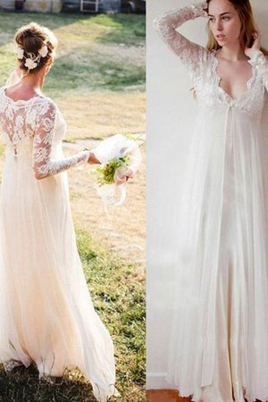 Abito da sposa alta vita all aperto in chiffon abbagliante sogno con ricamo