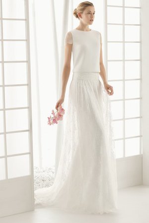 Abito da Sposa Largo Moda in Pizzo con Manica Corte Cappellino