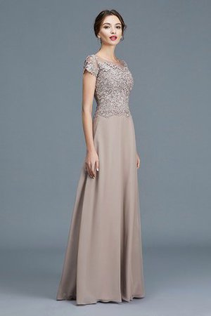 Abito Mamma Sposa A-Line con Applique Naturale Tondo in Chiffon