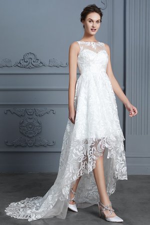 Abito da sposa asimmetrici semplice shiena sheer modo principessa lungo