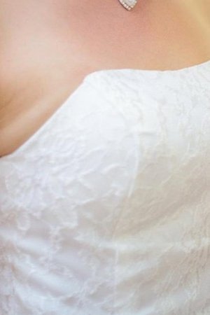 Abito da Sposa Senza Maniche in Pizzo Naturale in Tulle Cuore