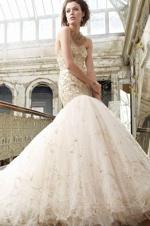 Abito da Sposa Senza Maniche con Ricamo in Tulle Ball Gown Cuore