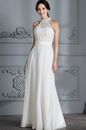 Abito da Sposa Principessa Senza Maniche in Chiffon A Terra A-Line