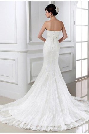 Abito da Sposa con Perline Cerniera Senza Maniche Sirena in Tulle