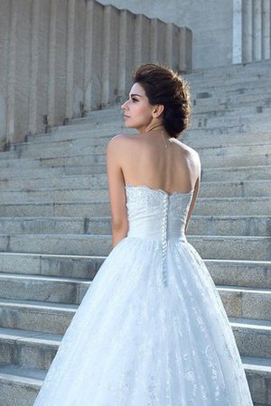 Abito da Sposa in Pizzo Lungo Alta Vita Cuore Senza Maniche